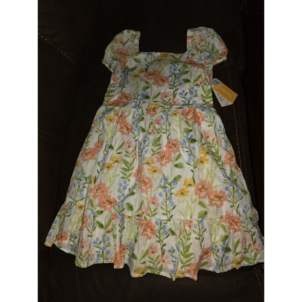 Gymboree prairie fields‎ spring Easter floral cap sleeve dress size 8 nwt